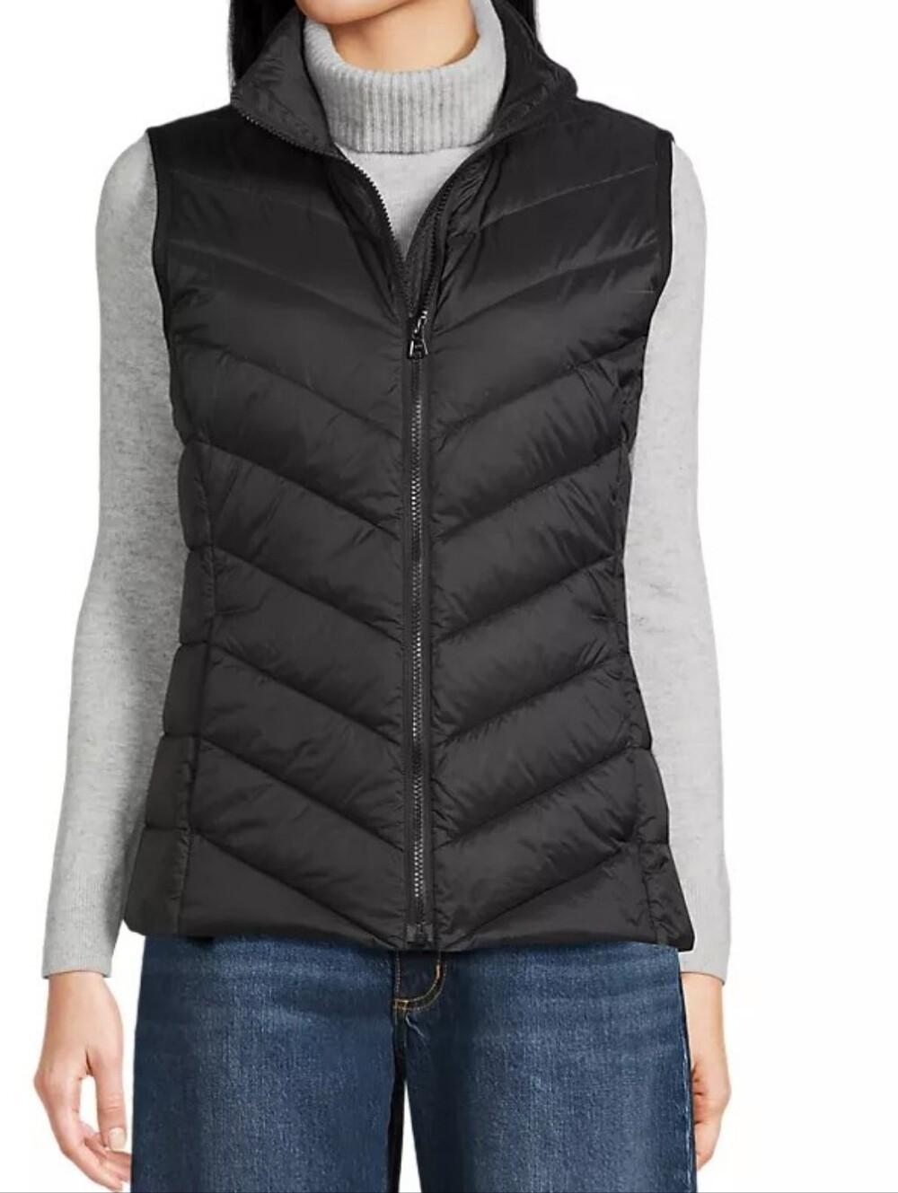 Lands' End Wanderweight Down Chevron Vest